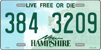 NH license plate 3843209