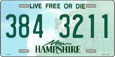 NH license plate 3843211