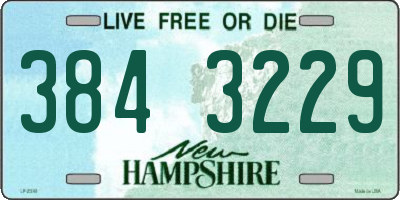 NH license plate 3843229