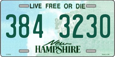 NH license plate 3843230