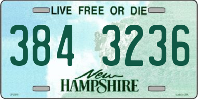 NH license plate 3843236