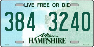 NH license plate 3843240