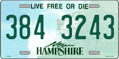 NH license plate 3843243