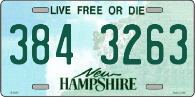 NH license plate 3843263