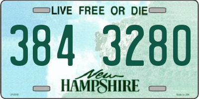 NH license plate 3843280