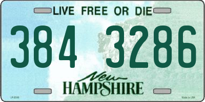 NH license plate 3843286
