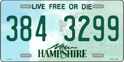NH license plate 3843299