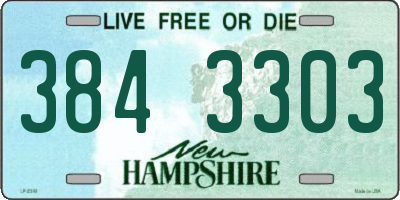 NH license plate 3843303