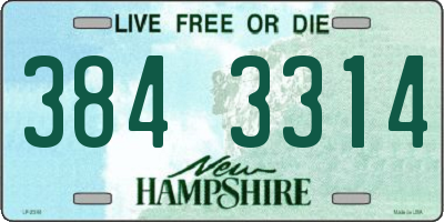 NH license plate 3843314