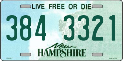 NH license plate 3843321