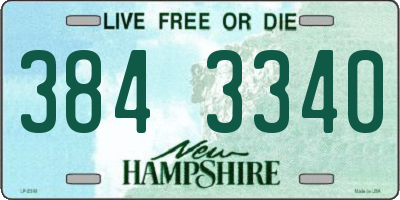 NH license plate 3843340