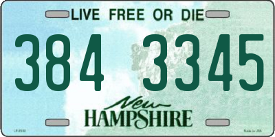 NH license plate 3843345