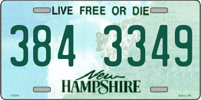 NH license plate 3843349