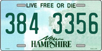NH license plate 3843356