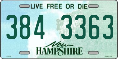 NH license plate 3843363