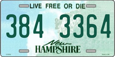 NH license plate 3843364