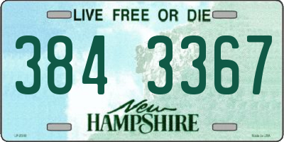 NH license plate 3843367