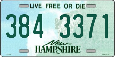 NH license plate 3843371