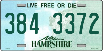 NH license plate 3843372