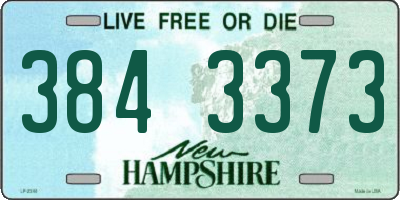 NH license plate 3843373