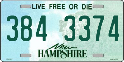NH license plate 3843374