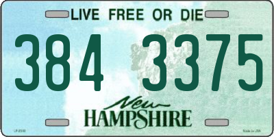 NH license plate 3843375
