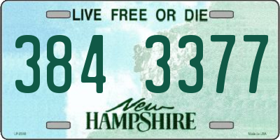 NH license plate 3843377