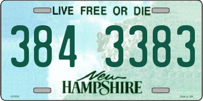NH license plate 3843383