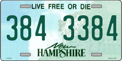 NH license plate 3843384