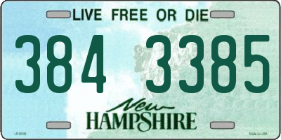 NH license plate 3843385