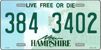 NH license plate 3843402