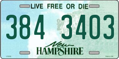 NH license plate 3843403