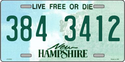 NH license plate 3843412