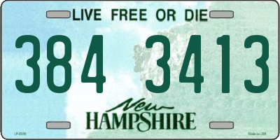 NH license plate 3843413