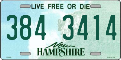NH license plate 3843414