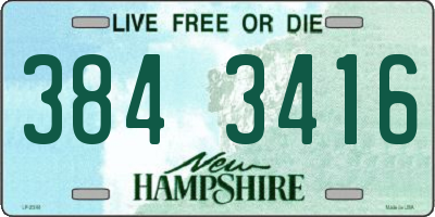 NH license plate 3843416
