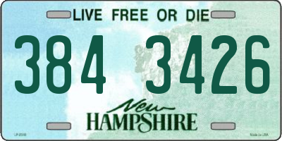 NH license plate 3843426