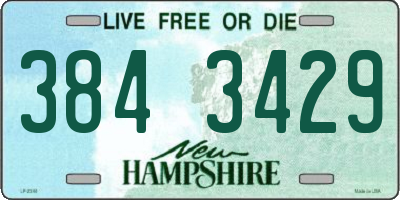 NH license plate 3843429