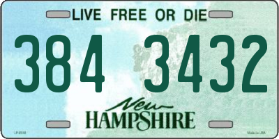 NH license plate 3843432