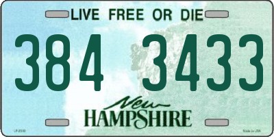 NH license plate 3843433