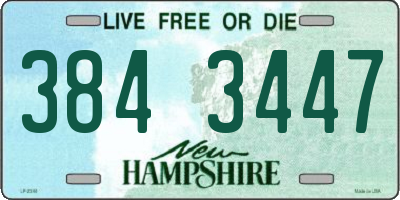 NH license plate 3843447