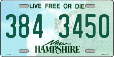 NH license plate 3843450