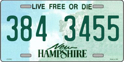 NH license plate 3843455