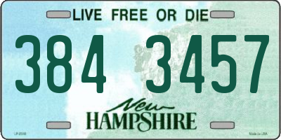 NH license plate 3843457