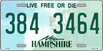 NH license plate 3843464