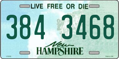 NH license plate 3843468