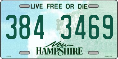 NH license plate 3843469
