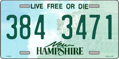 NH license plate 3843471