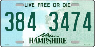 NH license plate 3843474