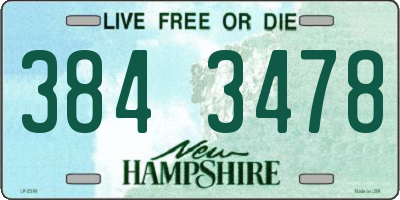 NH license plate 3843478